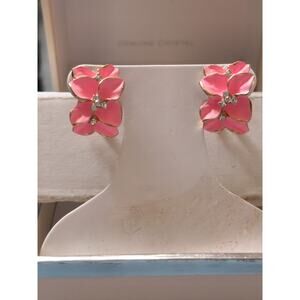 Navachi Crystal colorful Enamel Leaves Flower Omega...